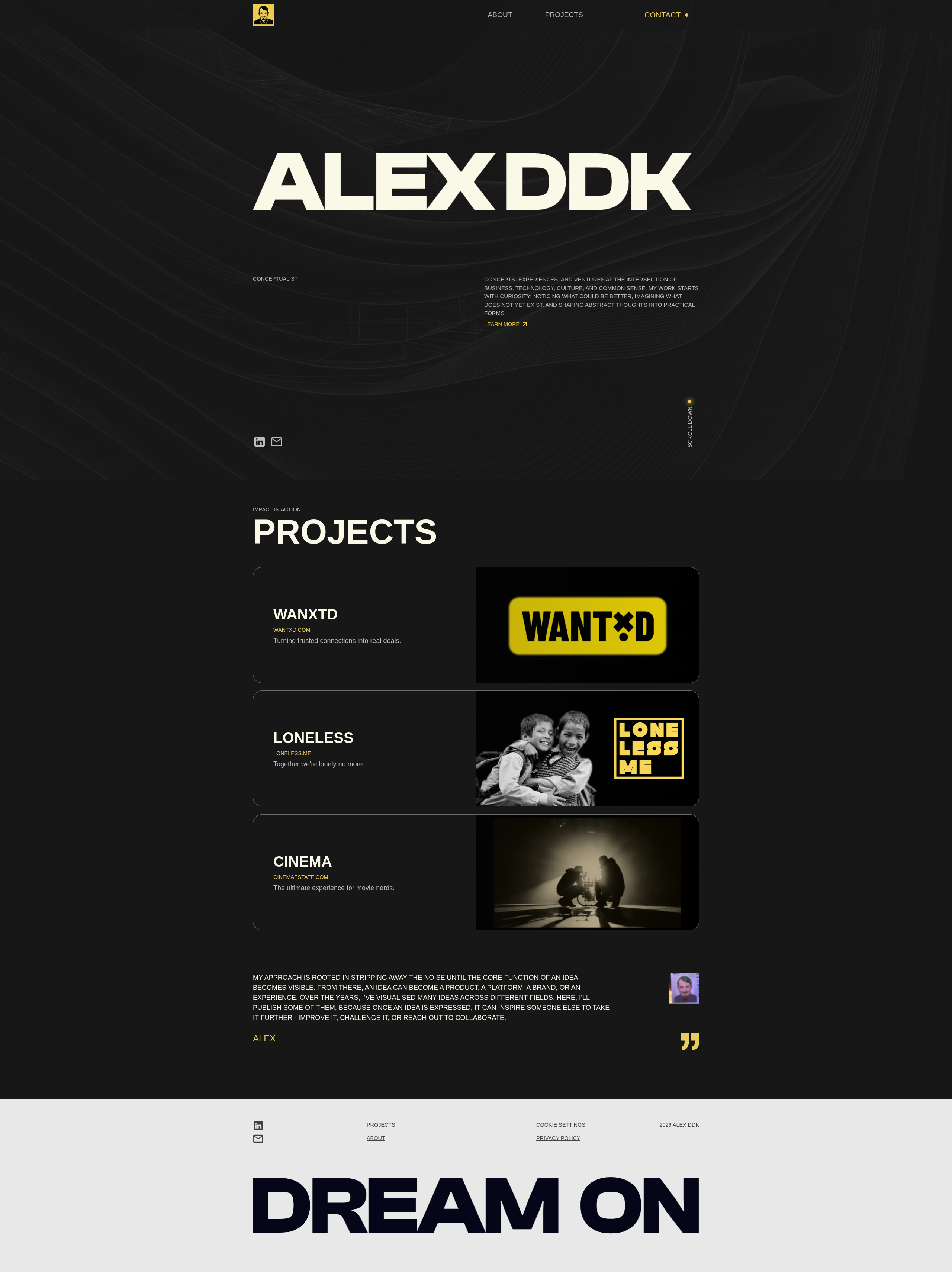 ALEX DDK Personal-Branding-Landingpage